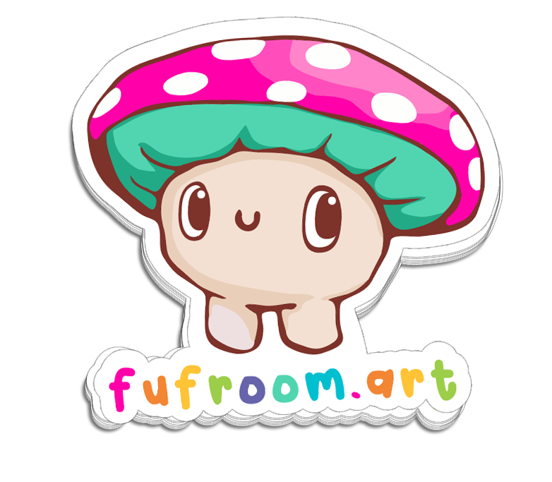 Cute mushroom sticker